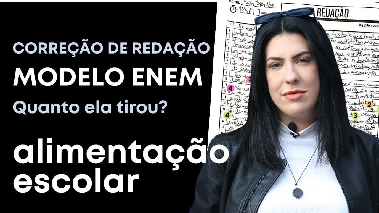Thumbnail: Correção de redação modelo Enem: alimentação escolar