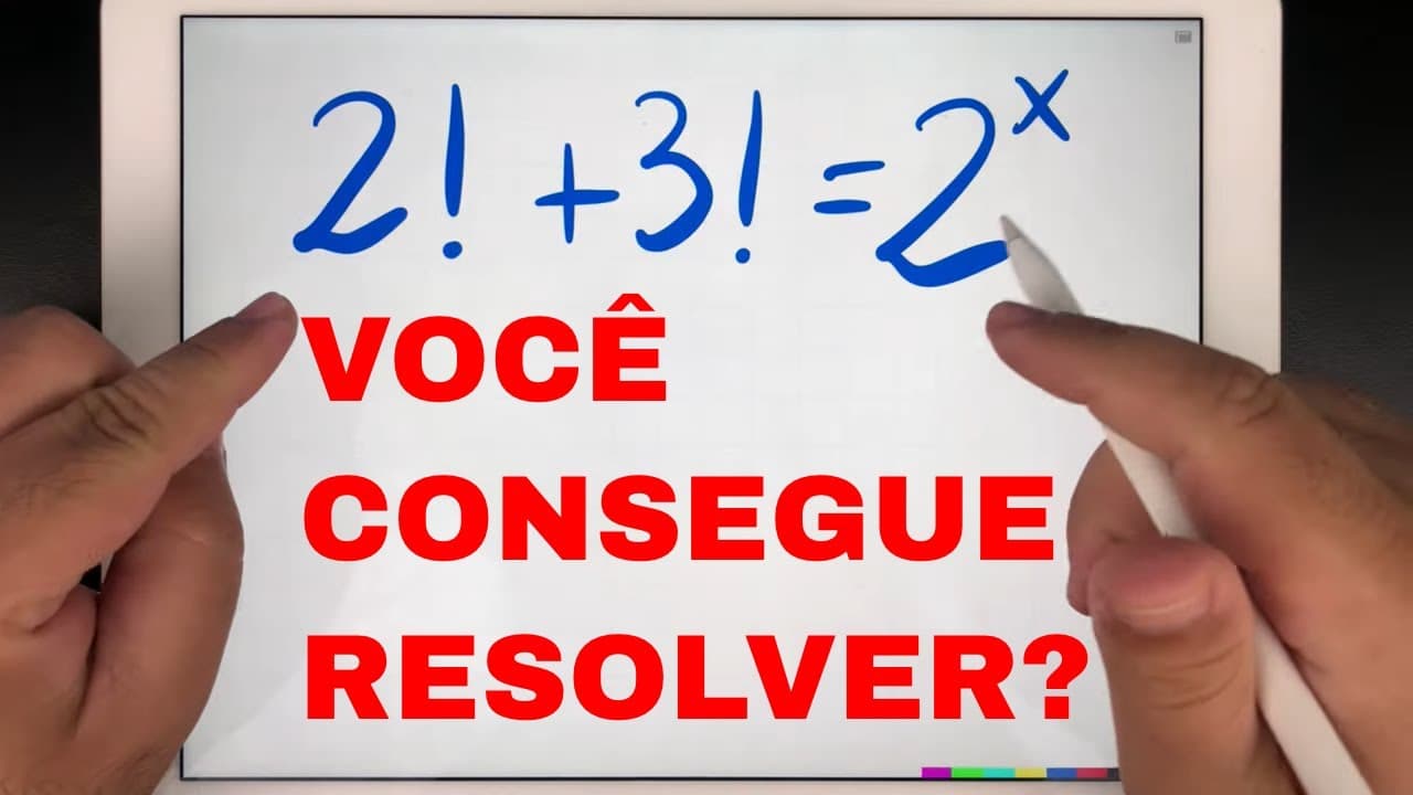 Thumbnail: 🔥 Você Consegue Resolver essa EQUAÇÃO EXPONENCIAL COM FATORIAL?