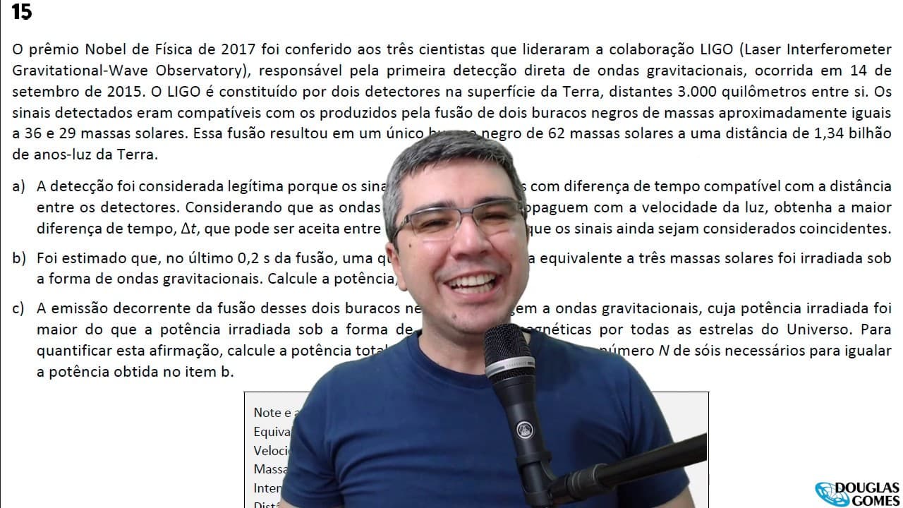 Thumbnail: Fuvest 2018  Fase 2 Dia 2 Questão 15 Correção/comentário/resolução