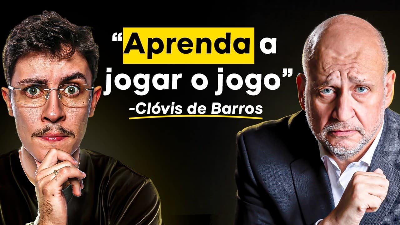 Thumbnail: "Você é um INSIGNIFICANTE" - Clóvis de Barros explica a dura realidade de APRENDER A JOGAR O JOGO