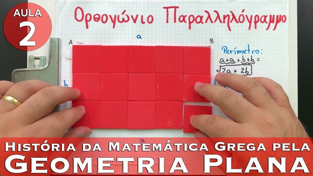Thumbnail: ⭐️ RETÂNGULO como você NUNCA VIU (Área e Perímetro) | História da Matemática Grega | Aula 2