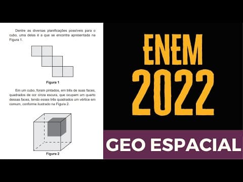 Thumbnail da aula: ENEM 2022 - Questão 173: Dentre as diversas planificações possíveis para o cubo, uma delas é...