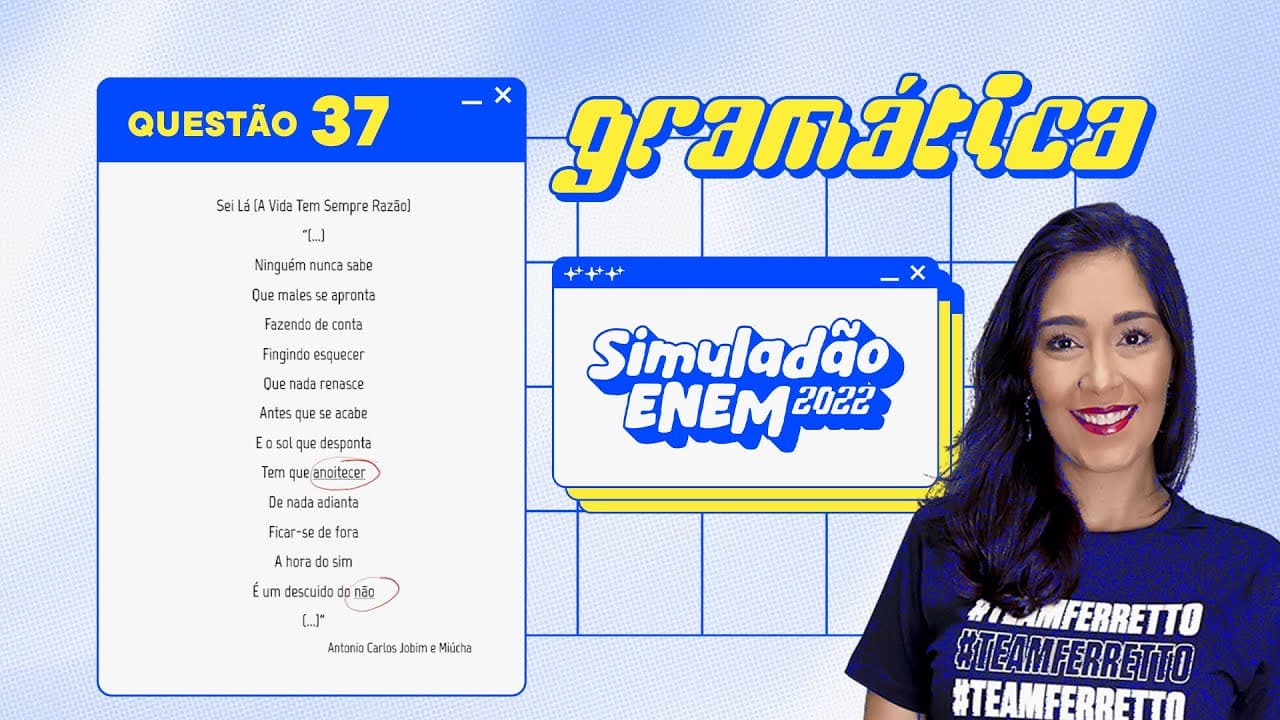 Thumbnail: Resolução Simuladão ENEM 2022 - #Gramática pt. 2
