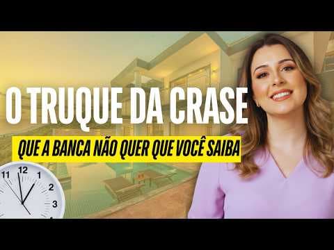 Thumbnail da aula: Crase em 20 segundos, o método da Professora Pamba.