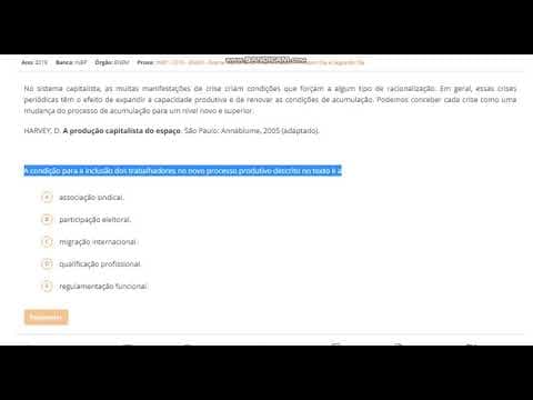Thumbnail da aula: Questão ENEM 2019 GEOGRAFIA CRISES PERIÓDICAS NO CAPITALISMO