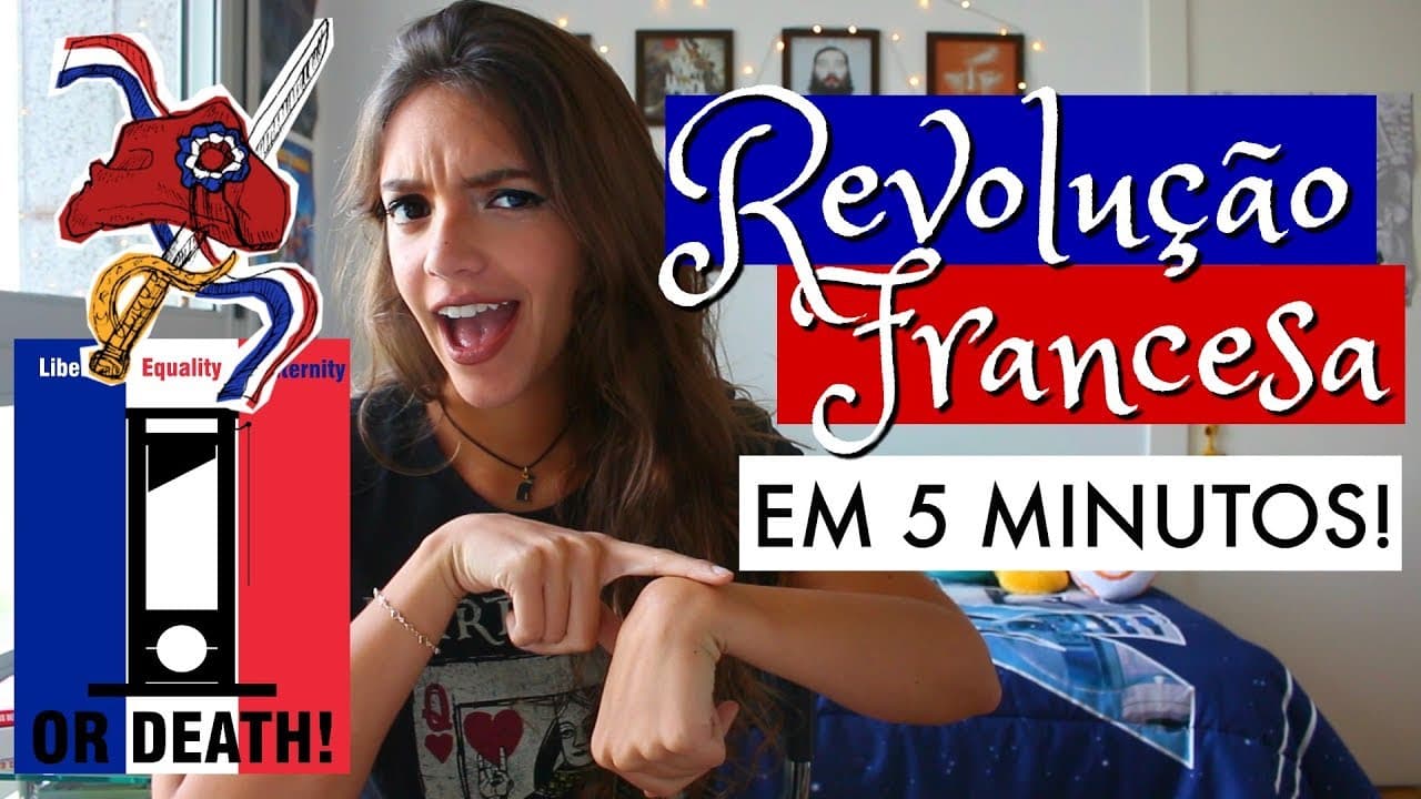 Thumbnail: A REVOLUÇÃO FRANCESA EM 5 MINUTOS! - Débora Aladim