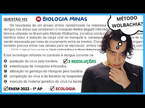 Thumbnail da aula: [ENEM 2022] 103 📒RELAÇÕES ECOLÓGICAS Os resultados de um ensaio clínico randomizado na Indonésia