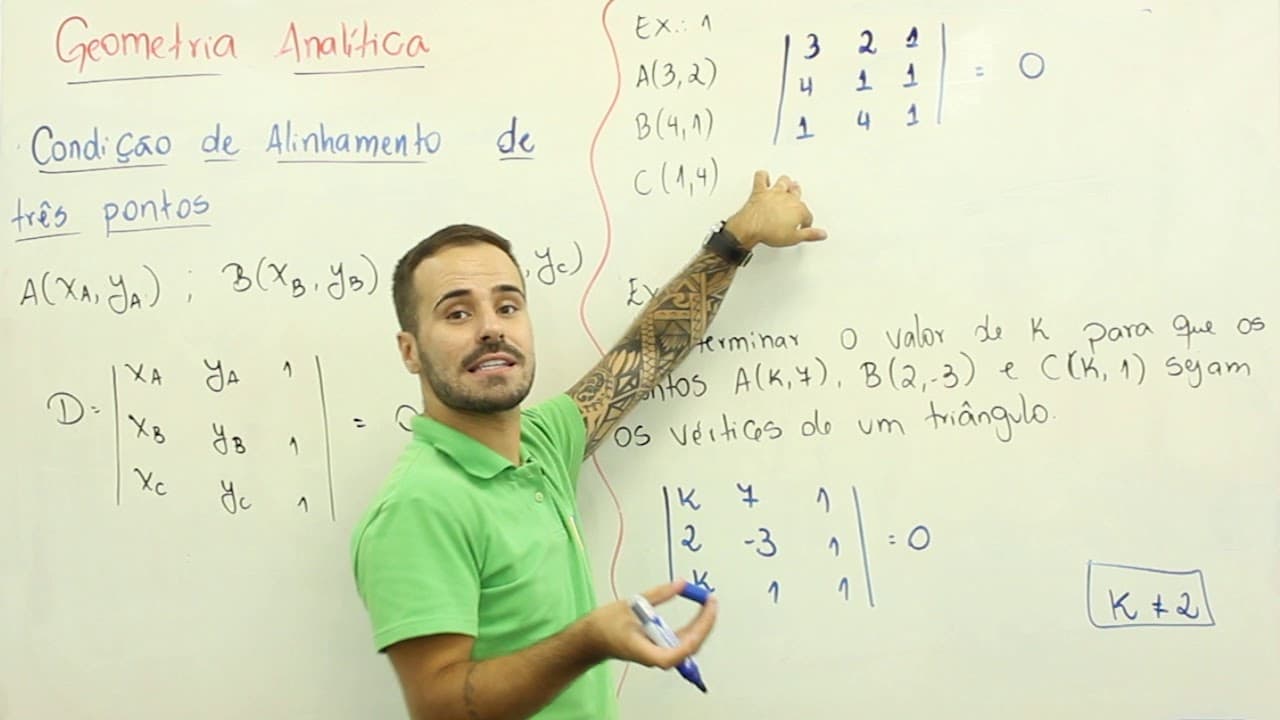 Thumbnail: Matemática - Geometria analítica -  Condição de Alinhamento de três pontos