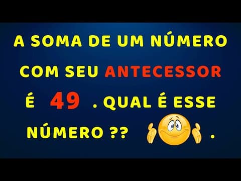 Thumbnail da aula: CONSEGUE DESCOBRIR O NÚMERO ?? EQUAÇÃO DO 1º GRAU !! 📚🚀