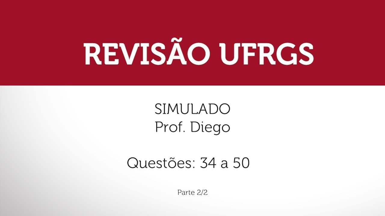 Thumbnail: Simulado da UFRGS - Espanhol - Parte 2/2
