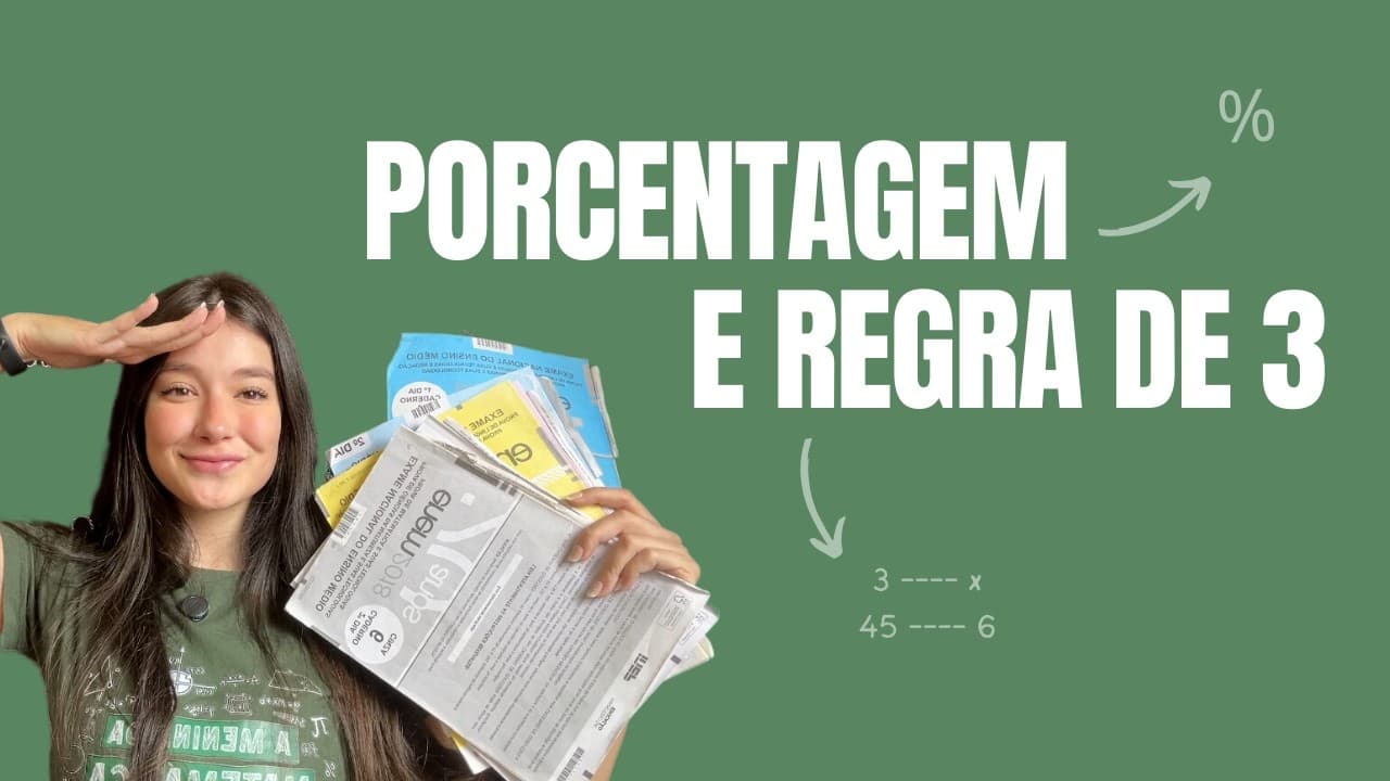 Thumbnail: Acerte MAIS no ENEM: Domine Porcentagem e Regra de 3! #Enem #Matemática