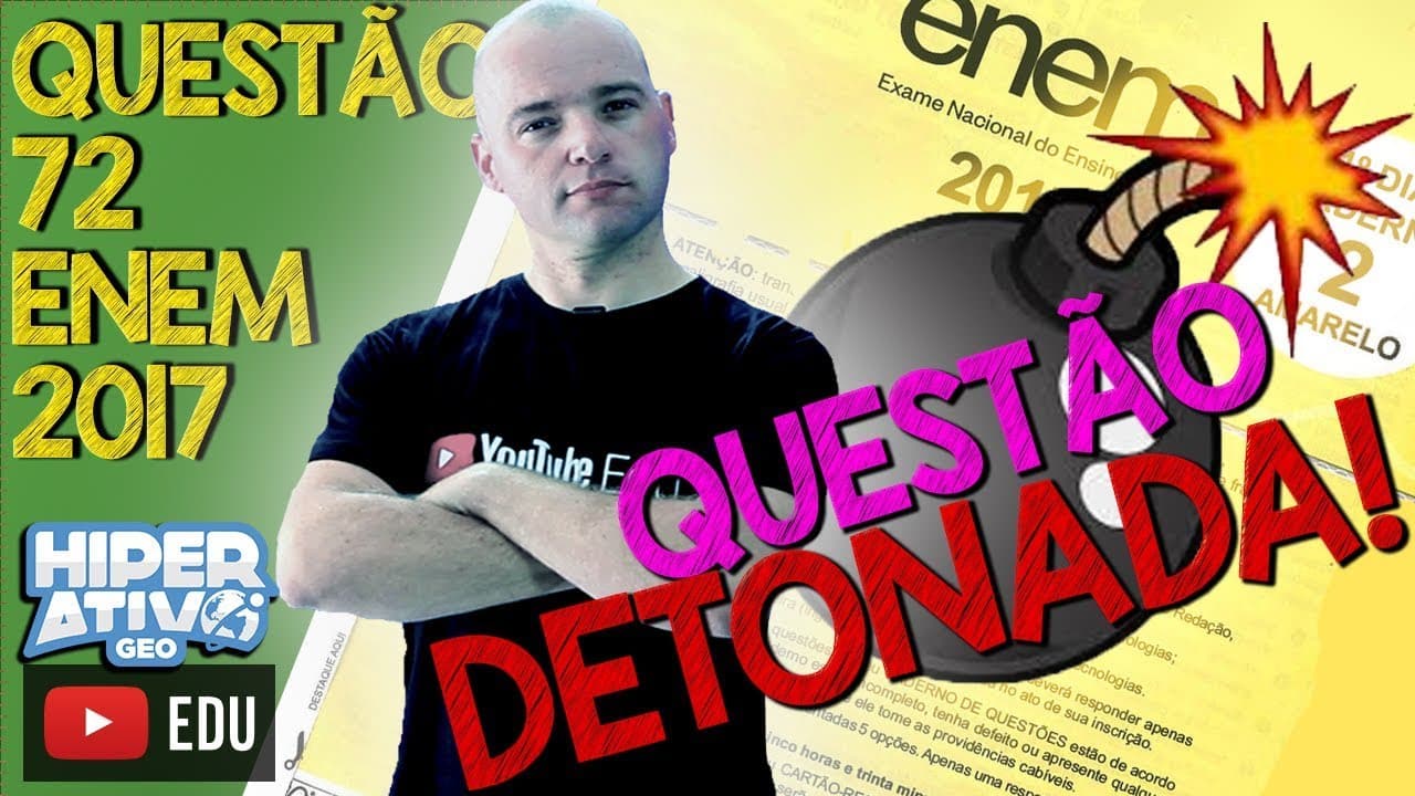 Thumbnail: Geografia - QUESTÃO 72 ENEM 2017 DETONADA! - Domínios Morfoclimáticos | HIPERATIVO GEO