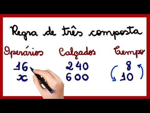 Thumbnail da aula: REGRA DE TRÊS COMPOSTA !!!! AULA PRÁTICA COM EXERCÍCIOS!!