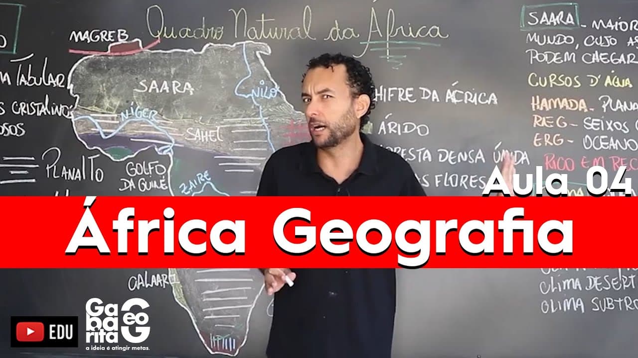 Thumbnail: ÁFRICA GEOGRAFIA | CARACTERÍSTICAS | HIDROGRAFIA E VEGETAÇÃO | AULA 04