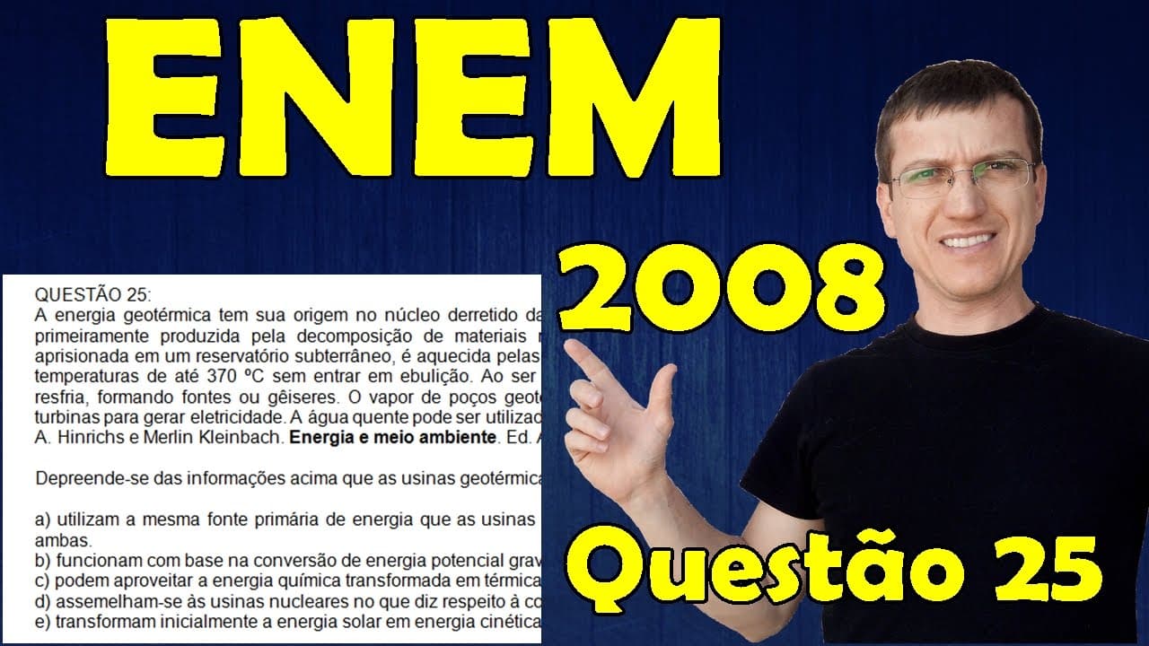 Thumbnail: ENEM 2008   Questão 25 - Prova Amarela - Termologia   Prof  Marcelo Boaro