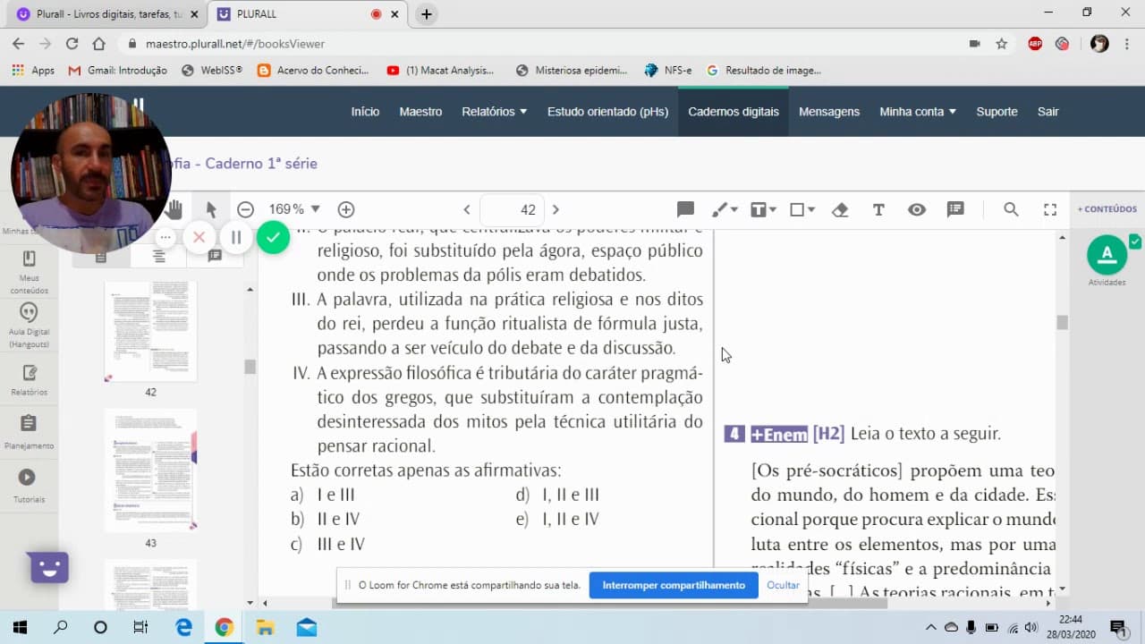 Thumbnail: Questões de Filosofia Antiga   correção