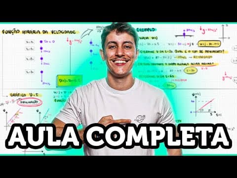 Thumbnail da aula: Como funciona a FUNÇÃO HORÁRIA da VELOCIDADE do MRUV? (Aula de FÍSICA)