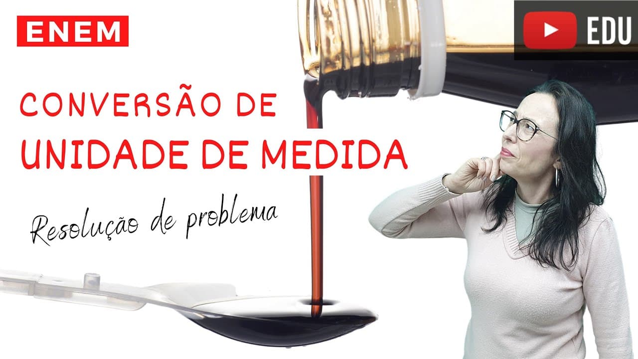 Thumbnail: 💧 Caiu no ENEM - Conversão de Unidade de Medida - Resolução Questão  - Professora Angela Matemática