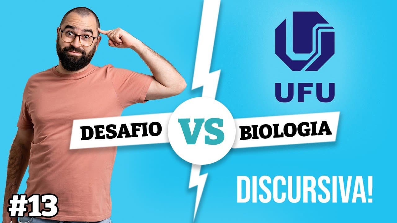 Thumbnail: Discordei do gabarito oficial da UFU? - Desafio Biologia | Prof. Guilherme