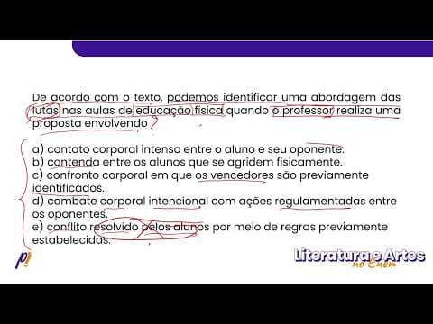 Thumbnail da aula: ENEM 2020 - Teoria Literária | LUTA: prática corporal imprevisível, caracterizada por determinado...
