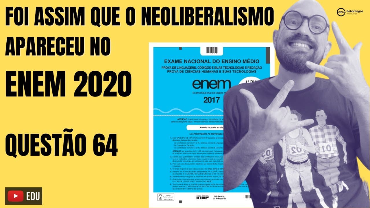 Thumbnail: QUESTÃO 64 CADERNO AZUL | ENEM 2020 | HISTÓRIA