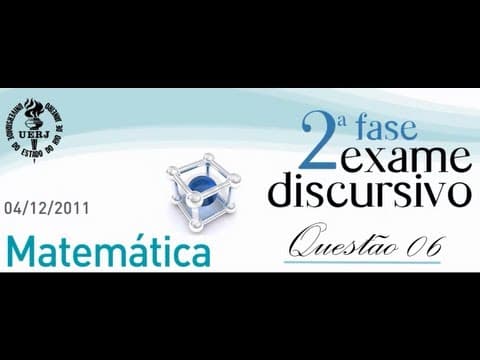 Thumbnail da aula: QUESTÃO 06 RESOLVIDA (DECODIFICAÇÃO COM FUNÇÃO AFIM) UERJ 2012 MATEMÁTICA 2° FASE