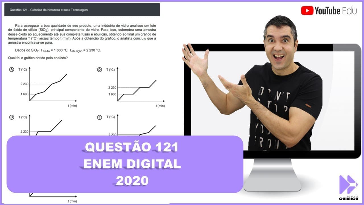 Thumbnail: QUÍMICA ENEM DIGITAL 2020! "Para assegurar a boa qualidade de seu produto, uma indústria ..."