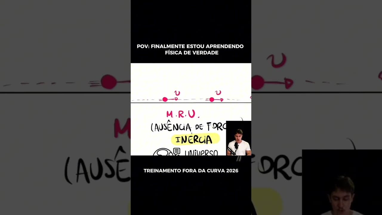 Thumbnail: Aprendendo física de verdade no Fora da Curva
