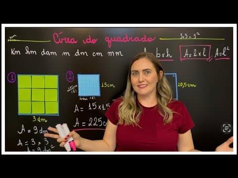 Thumbnail da aula: ÁREA DO QUADRADO COMO VOCÊ NUNCA VIU!! EXPLICAÇÃO PARA APRENDER GEOMETRIA AGORA!