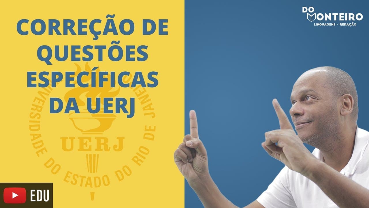 Thumbnail: CORREÇÃO DE QUESTÕES ESPECÍFICAS DA UERJ ✏️