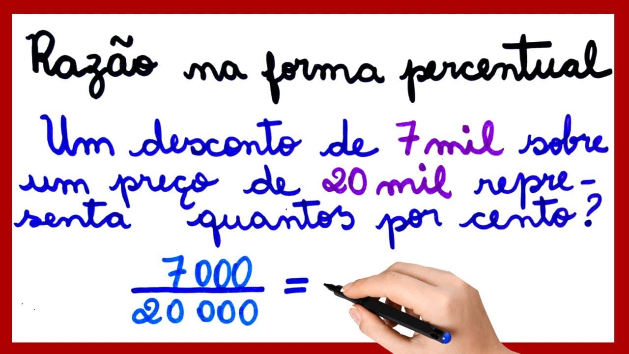 Thumbnail: RAZÕES escritas na forma PERCENTUAL.