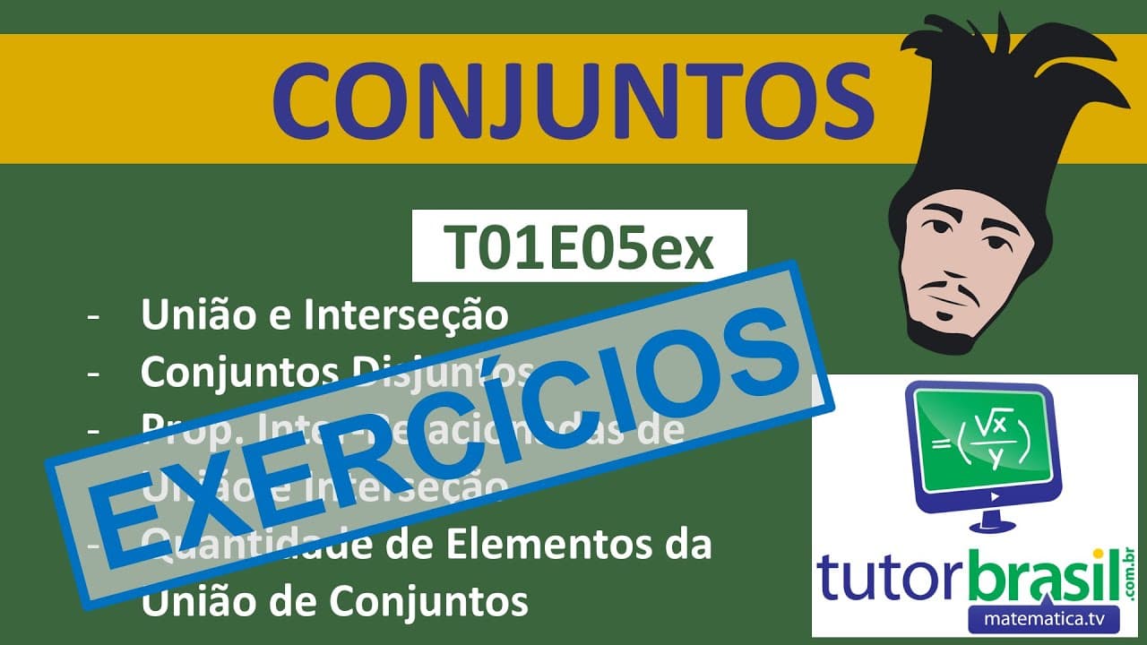 Thumbnail: Exercícios de Conjuntos Aula 5 (1ª Parte)