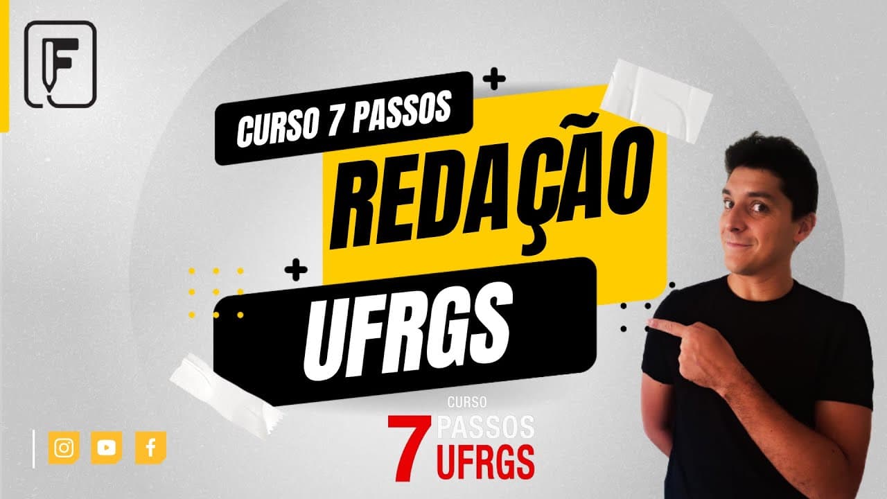 Thumbnail: Método 7 Passos - Curso Redação UFRGS | Prof. Felipe Pereira