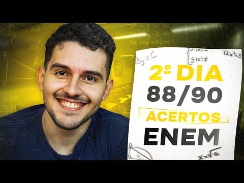 Thumbnail da aula: ESTRATÉGIAS de PROVA para o 2° DIA do ENEM (+800 de média)