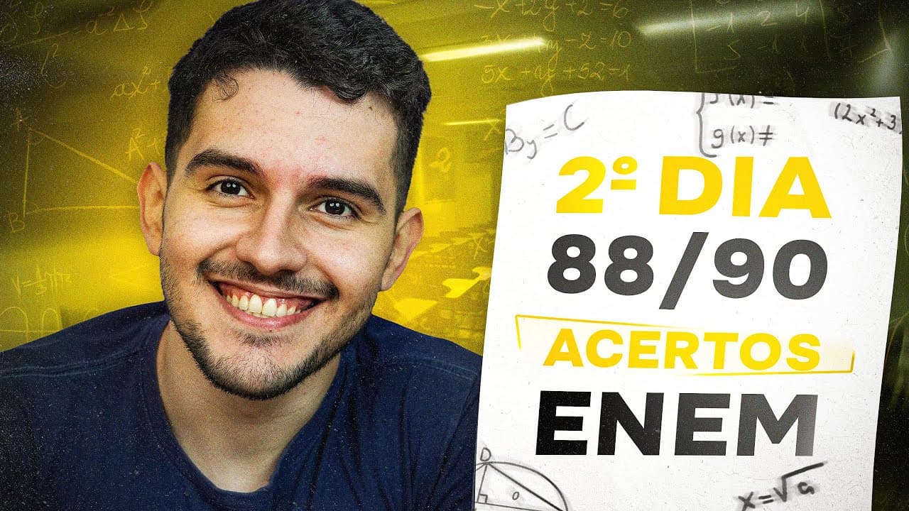 Thumbnail: ESTRATÉGIAS de PROVA para o 2° DIA do ENEM (+800 de média)