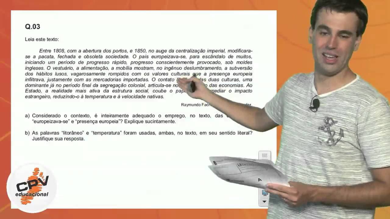 Thumbnail: Língua Portuguesa - Fuvest 2013 - 2ª fase - 1ºDia