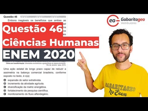 Thumbnail da aula: Questão 46 | Prova Azul Ciências Humanas | ENEM 2020 | Geografia |