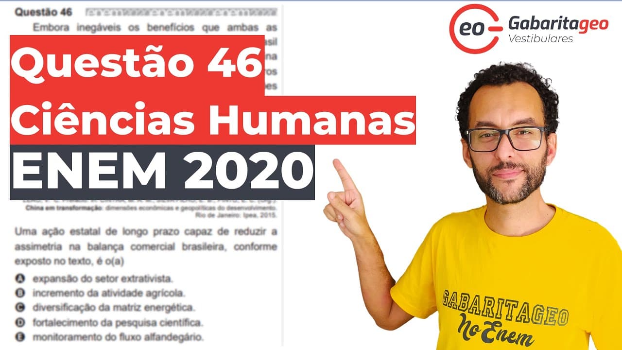 Thumbnail: Questão 46 | Prova Azul Ciências Humanas | ENEM 2020 | Geografia |