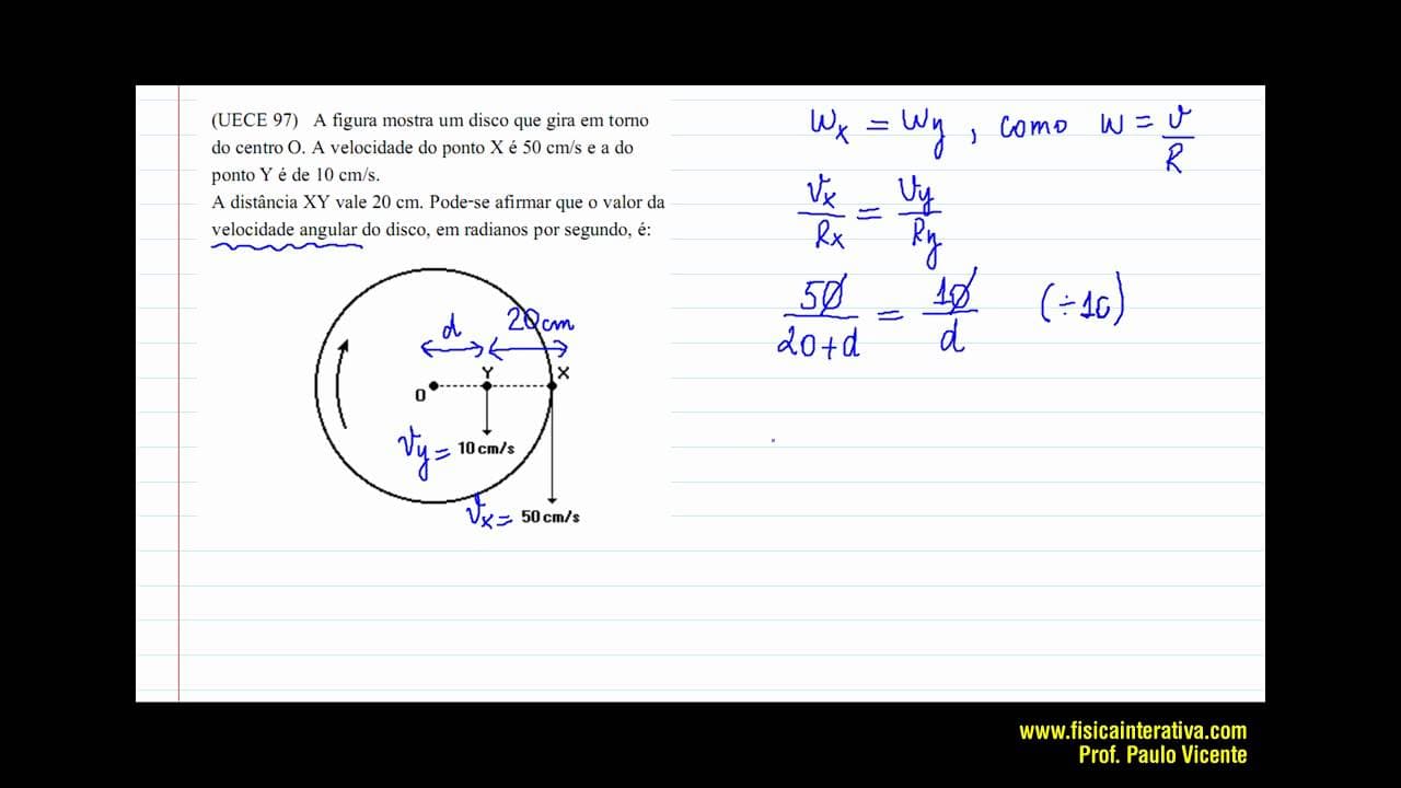 Thumbnail: Movimento Circular Uniforme: Exercício resolvido 15