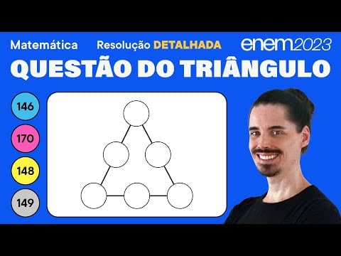 Thumbnail da aula: 🔵 Questão do triângulo mágico: ENEM 2023 Matemática (Detalhada) - Progressão Aritmética