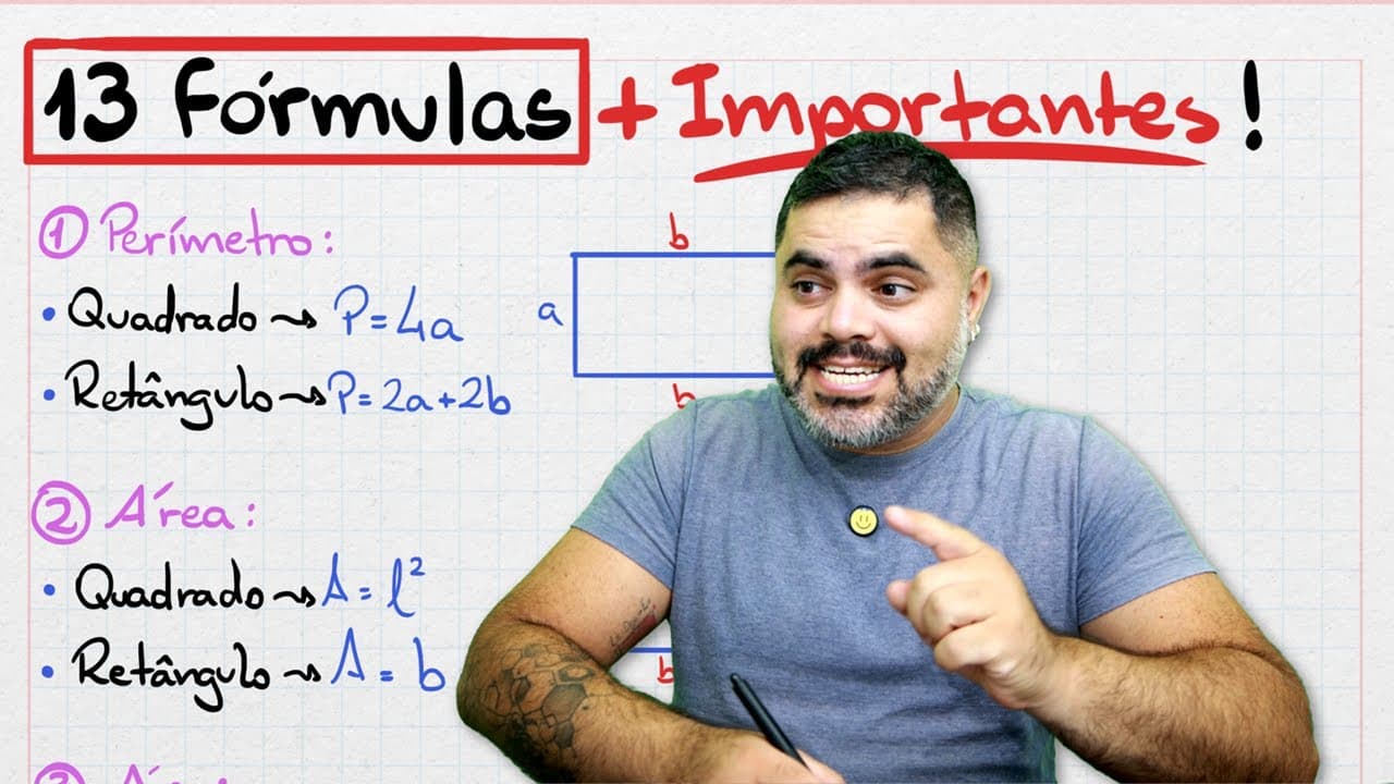 Thumbnail: 💡 AS 13 FÓRMULAS DA MATEMÁTICA BÁSICA MAIS IMPORTANTES para Concursos Públicos, ENEM, Escola e tudo!