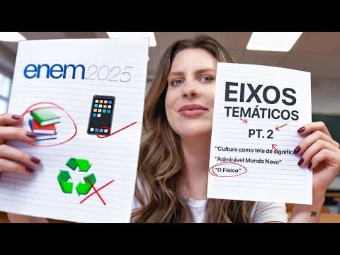 Thumbnail da aula: REPERTÓRIOS por EIXO TEMÁTICO (PT 2) para REDAÇÃO NOTA 1000 no ENEM 2025