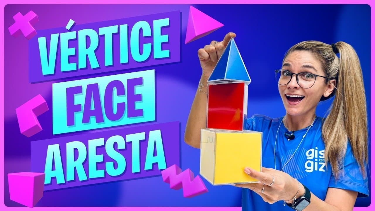 Thumbnail: VÉRTICE, FACE E ARESTA | CUBO, PIRAMIDE E PRISMA | GEOMETRIA ESPACIAL