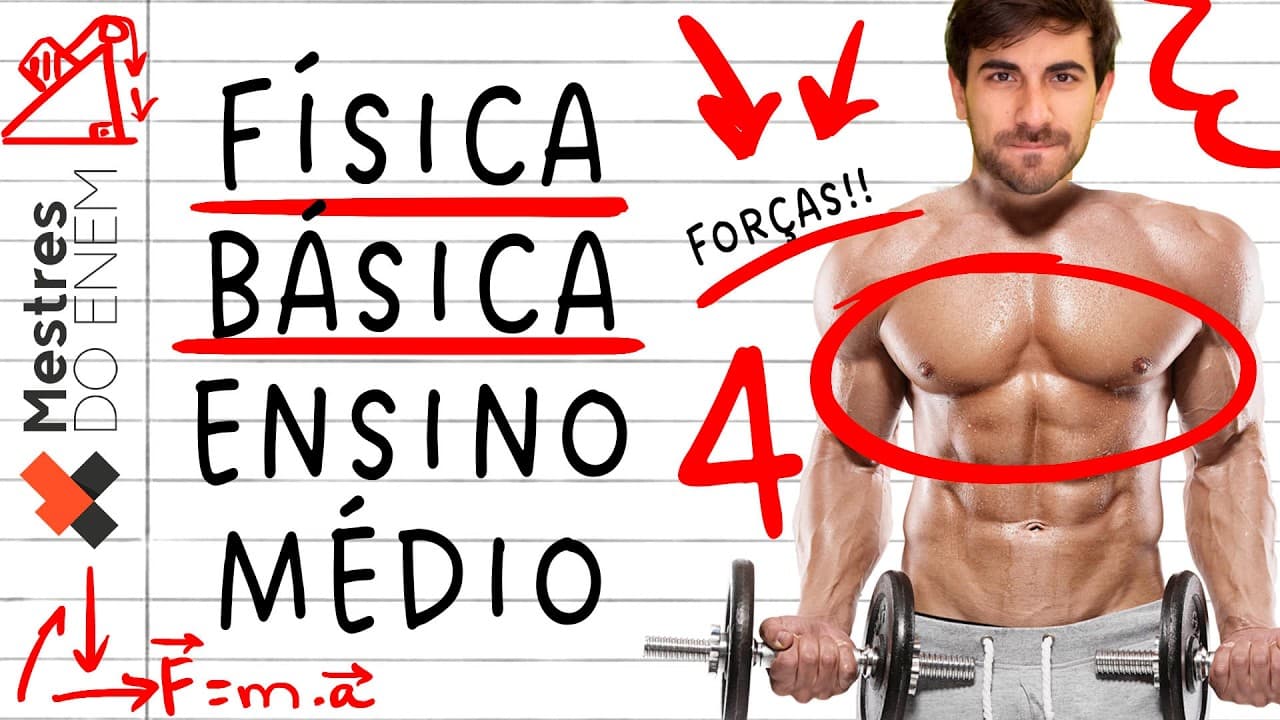 Thumbnail: 💪 TUDO SOBRE FORÇAS PARA O ENEM! Leis de Newton, Vetores, Polias, Força de Atrito e Plano Inclinado