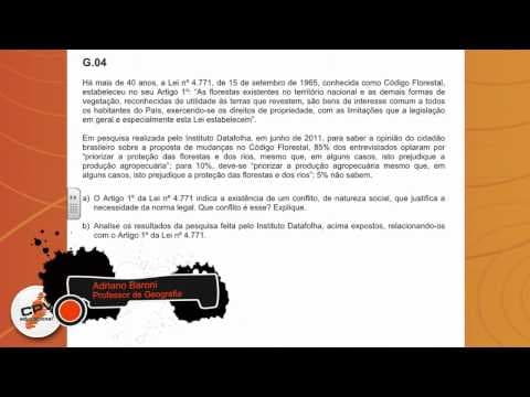 Thumbnail da aula: Geografia - Fuvest 2012 - 2ª fase - 3º dia