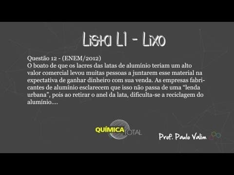 Thumbnail da aula: EletroQuímica - Exercício Resolvido - Kit ENEM 2013