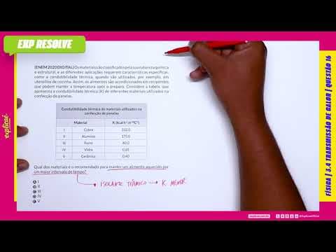 Thumbnail da aula: OS MATERIAIS SÃO CLASSIFICADOS PELA SUA NATUREZA QUÍMICA E ESTRUTURAL, (...) | TRANSMISSÃO DE CALOR