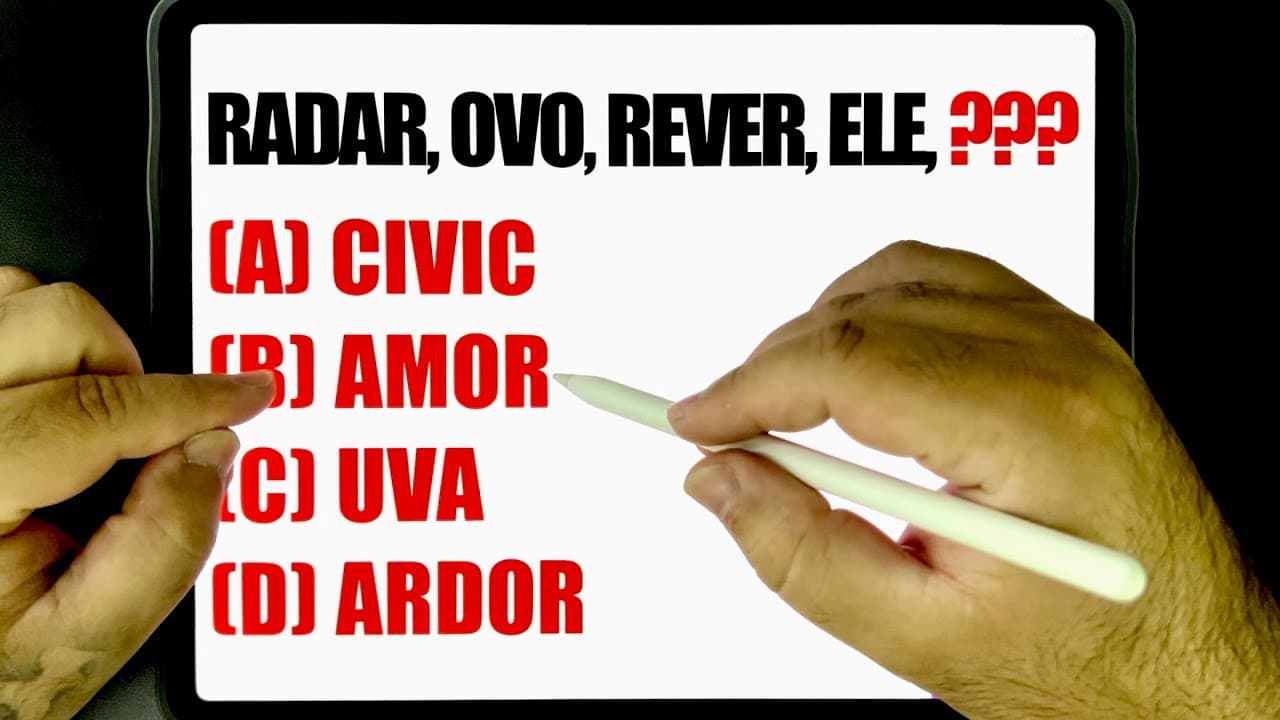 Thumbnail: 🔥 SEQUÊNCIA LÓGICA DE PALAVRAS: Qual é a PRÓXIMA PALAVRA? Você é fera no RACIOCÍNIO LÓGICO?