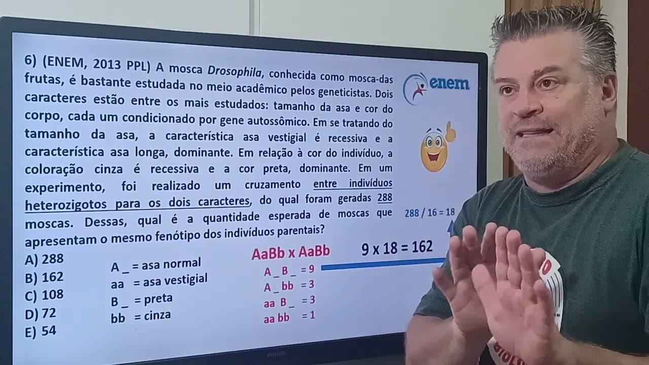 Thumbnail: Correção da questão de genética ENEM 2013 PPL
