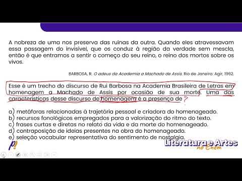 Thumbnail da aula: ENEM 2023 - Teoria Literária | Mestre e companheiro, disse eu que nos íamos despedir...
